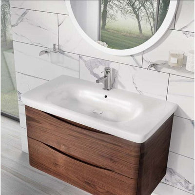 Montana 900mm Wall Hung Vanity Unit in Rosewood & Link Resin Basin