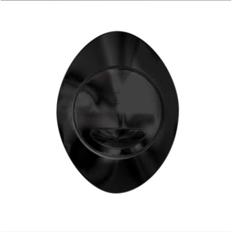 Crossett Compact Concealed Dual Flush Cistern inc Black Oval Flush Plate
