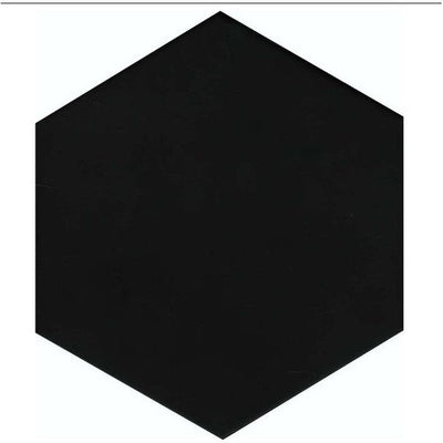 Riverside Matt Black Hexagon Porcelain Tile – 215x250mm