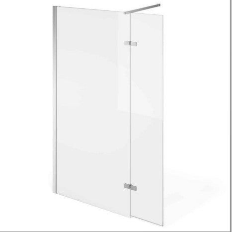 Roman Wetroom Walk in Glass Screens with Hinged Panel - 1000 + 350mm