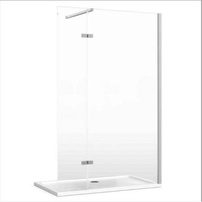 Roman Wetroom Walk in Glass Screens with Hinged Panel - 900 + 350mm