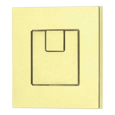 Crossett Compact Concealed Dual Flush Cistern inc Brushed Gold Square Flush Plate