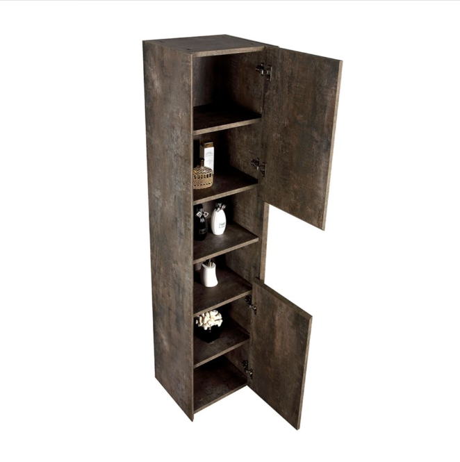 Oscar Metallic Wall Hung Tall Storage Cabinet