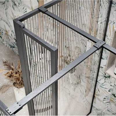 Hopper Gunmetal Grey Shower Screen T-Junction Support Bar Extension N23