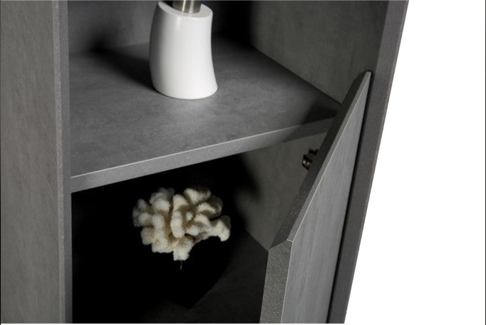 Oscar/Venice Concrete Wall Hung Tall Storage Cabinet