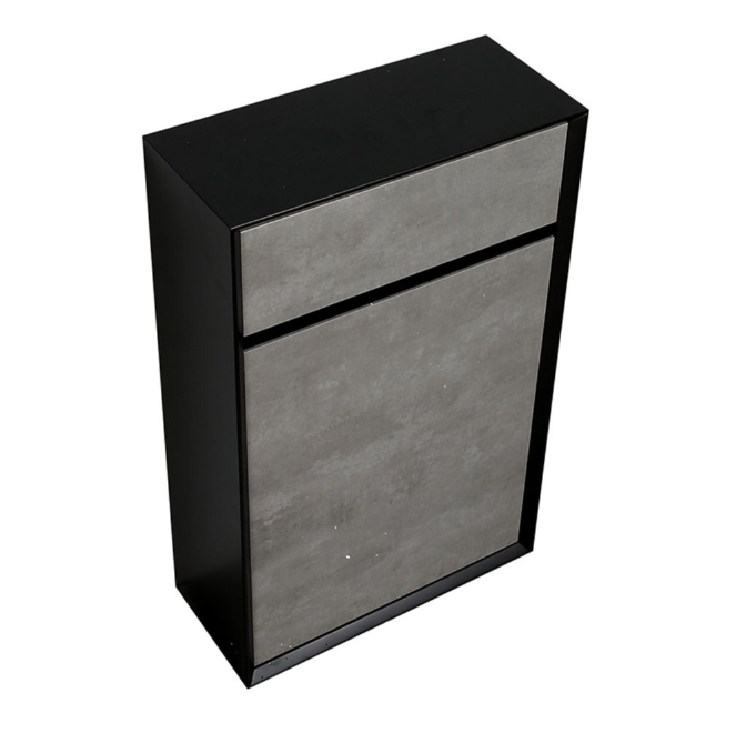 Melvin / Tawny WC Unit in Black & Concrete