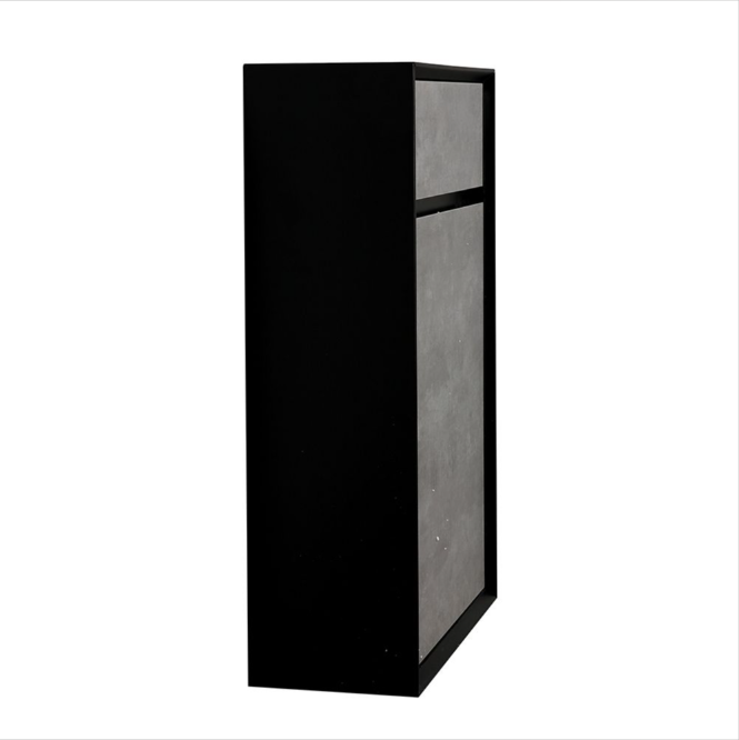 Melvin / Tawny WC Unit in Black & Concrete