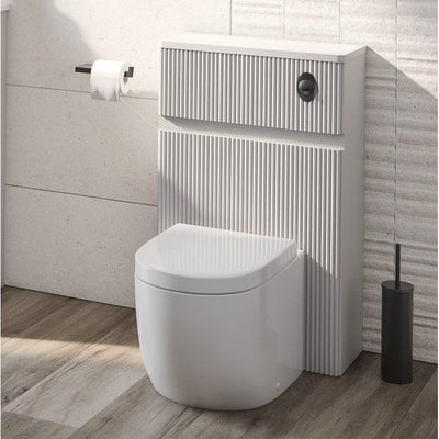 Jack Ribbed WC Unit in White N23