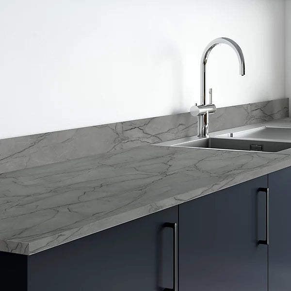 Wilsonart Marmo Grigio Worktop Square Edge 3000 x 600 x 22mm & Upstand