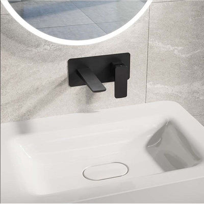 Liberty Black Wall Mounted Basin Mixer Tap