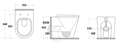 Zoe Rimless Back To Wall Toilet & Soft Close Seat