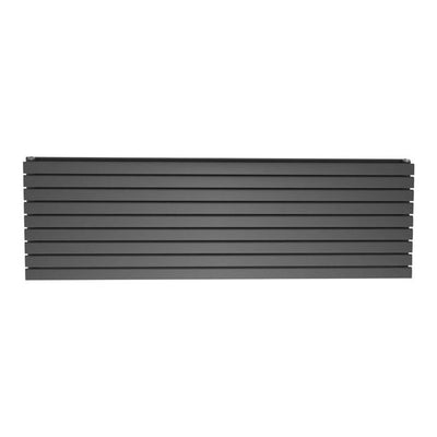 Michigan Grey Double Horizontal Flat Panel Radiator - 612x1200mm