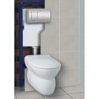 1200 Wall Hung Pan Concealed Cistern Frame Inc Chrome Flush Plate