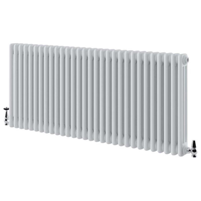 Nevada White Triple Horizontal Column Radiator - 600x1370mm