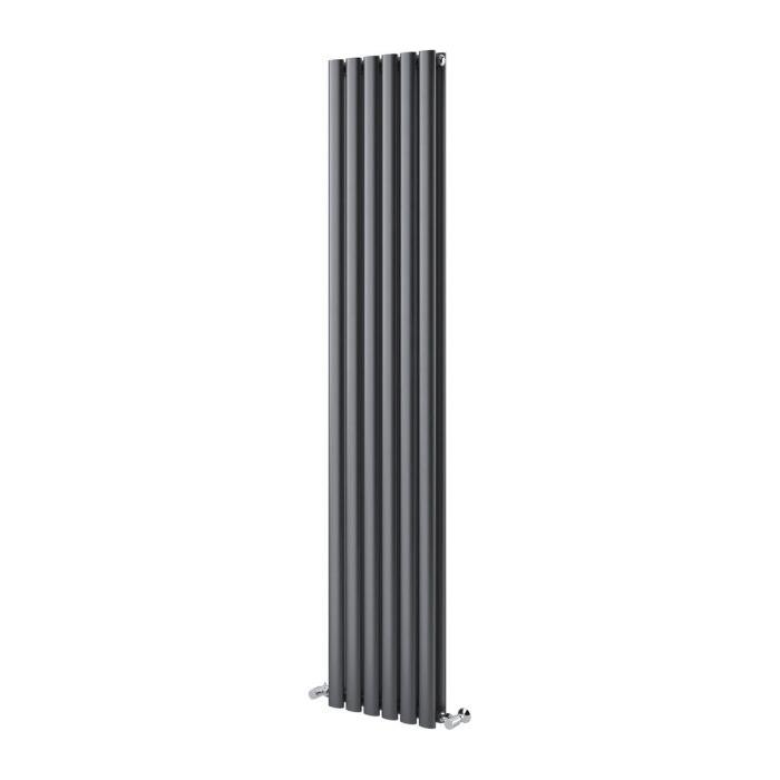 Minnesota Grey Double Vertical Radiator - 1800x350mm