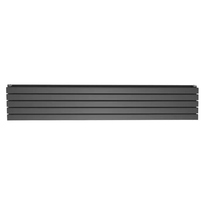 Michigan Grey Double Horizontal Flat Panel Radiator - 340x1800mm