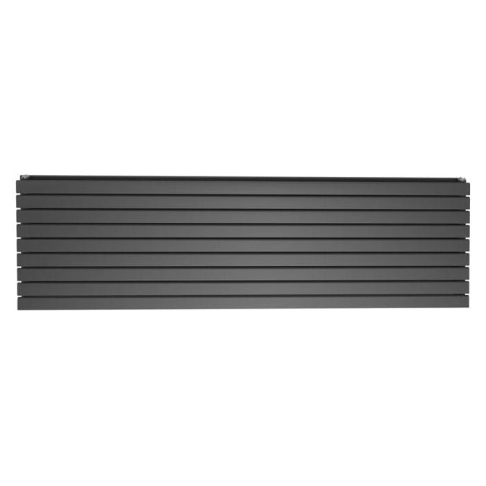 Michigan Grey Double Horizontal Flat Panel Radiator - 610x1800mm