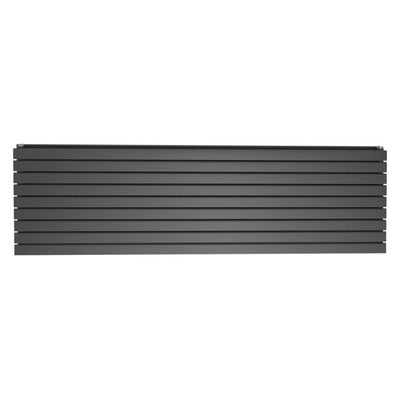 Michigan Grey Double Horizontal Flat Panel Radiator - 610x1800mm