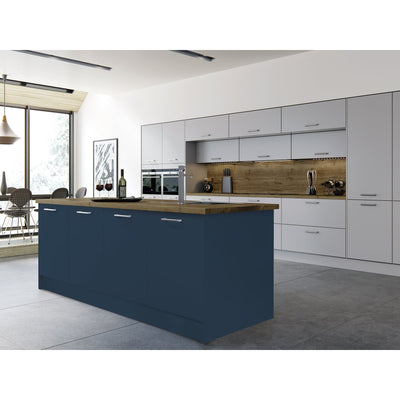 Smooth Sea Blue Slab Style Kitchen Units -All Sizes