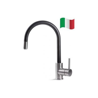 Prima+ Tiber Single Lever Mixer Tap w/Pull Out - Black & St/Steel BPR550