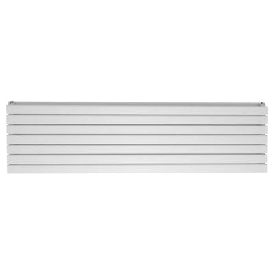 Michigan White Double Horizontal Flat Panel Radiator - 475x1600mm
