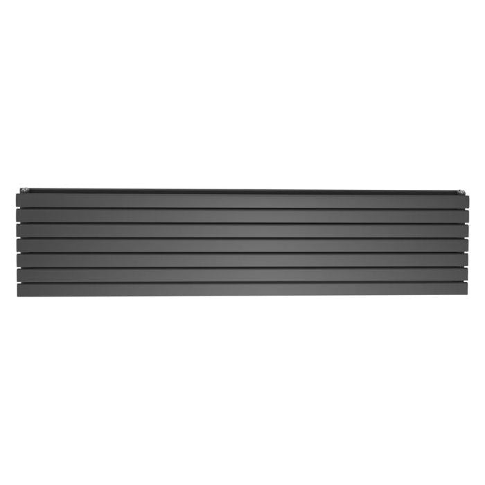 Michigan Grey Double Horizontal Flat Panel Radiator - 475x1800mm
