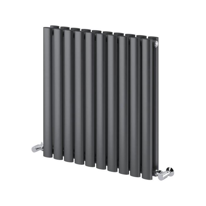 Minnesota Grey Double Horizontal Radiator - 600x590mm