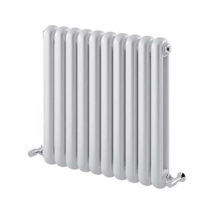 Wyoming White Horizontal Column Radiator - 600x622mm