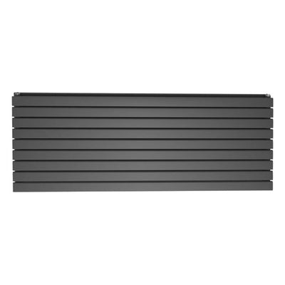 Michigan Grey Double Horizontal Flat Panel Radiator - 610x1600mm