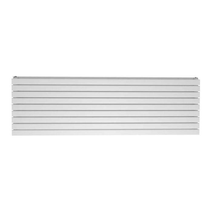 Michigan White Double Horizontal Flat Panel Radiator - 612x1200mm