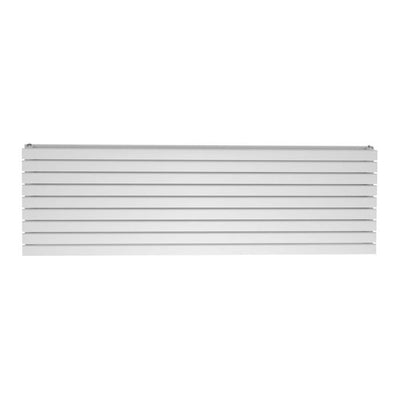Michigan White Double Horizontal Flat Panel Radiator - 612x1200mm