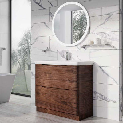 Montana 900mm Floorstanding Vanity Unit in Rosewood & Link Resin Basin