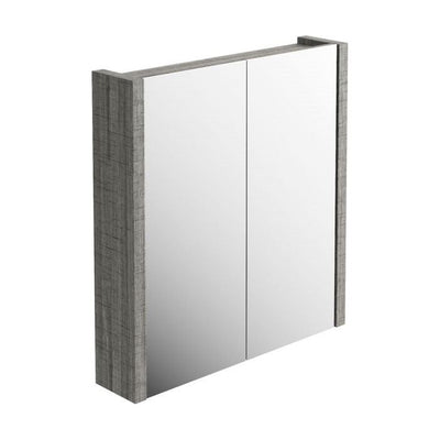 Hermoine 750mm Double Mirrored Cabinet - Grey Ash