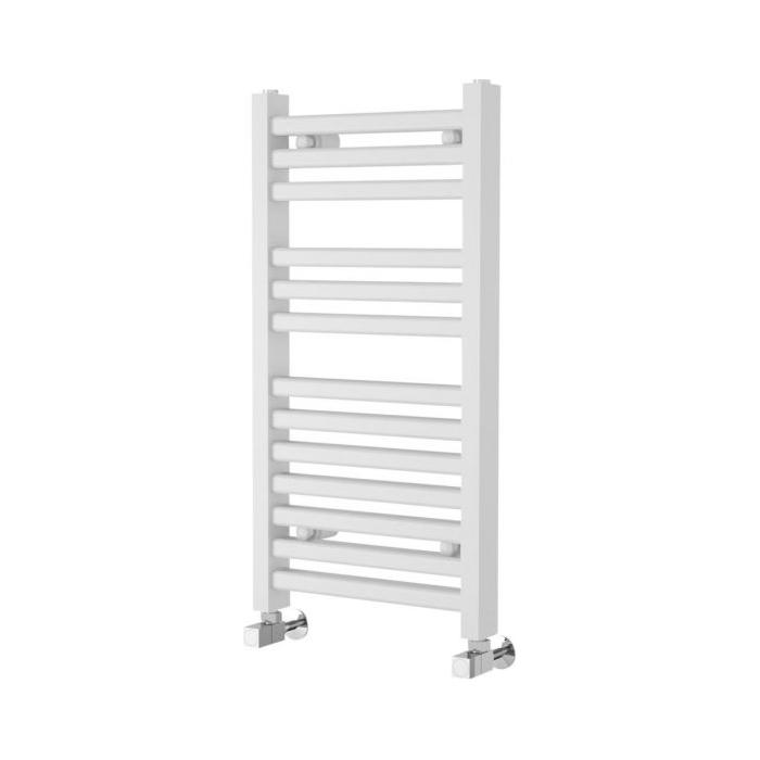 Delta 800 x 400mm Double Layer Heated Towel Rail - White