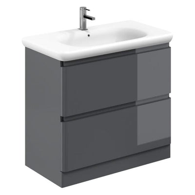 Nancy 900mm Floor Standing Vanity Unit with Lynx Resin Basin in Titanium Grey