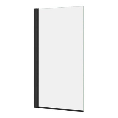 Novellini Young Plus 1V 800mm  Pivot Bath Screen Black-White-Chrome