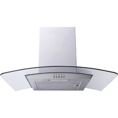 Prima 60/70/90CM STAINLESS STEEL CURVED GLASS CHIMNEY HOOD PRCGH008 / PRCGH010 / PRCGH012