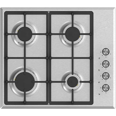 Prima 60CM STAINLESS STEEL GAS HOB PRGH108 with cast iron pan supports
