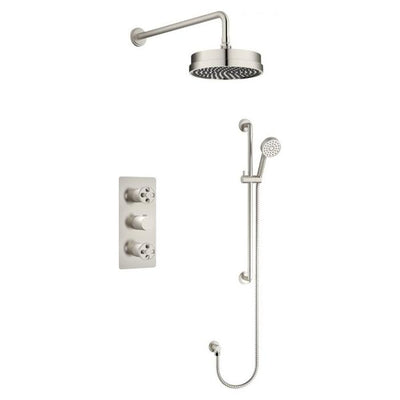 Alpha Concealed Valve Shower Pack – Brushed Nickel