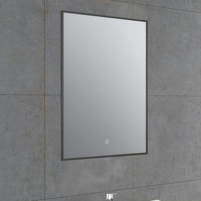 Anderson Rectangular Black Backlit LED Mirror - 450x725mm