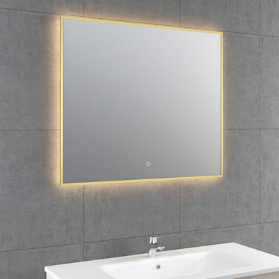 Anderson Rectangular Gold Backlit LED Mirror - 850x550mm