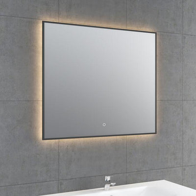 Anderson Rectangular Black Backlit LED Mirror - 850x550mm