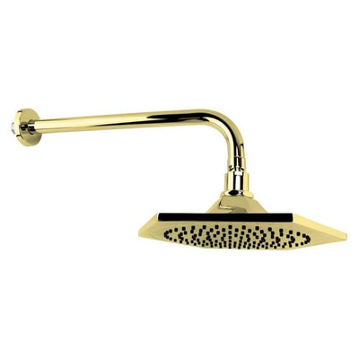 Avondale 200mm Fixed Showerhead and Wall Mounted Arm -English Gold