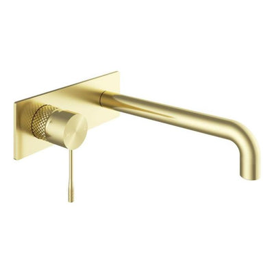 Chelsea Textured Wall Mounted Bath Tap - Champagne Gold