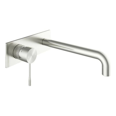 Chelsea Textured Wall Mounted Bath Tap - Nickel