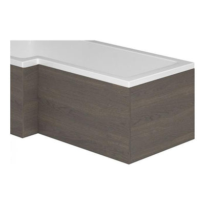 Veto Dark Elm L-Shaped End Bath Panel - 700mm