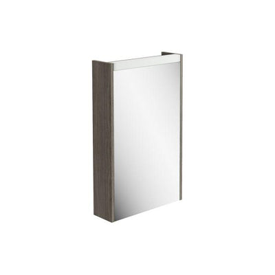 Deane LED Mirrored Wall Cabinet Single Door Grey Linear 450mm