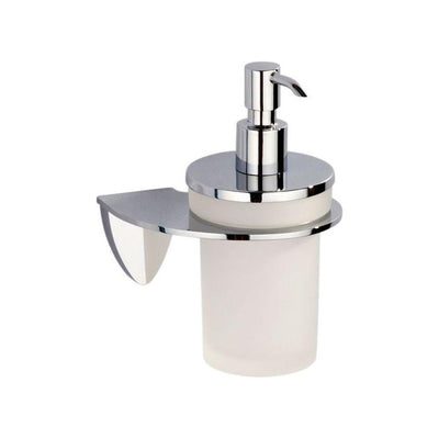 Comet Glass Soap Dispenser & Chrome Holder