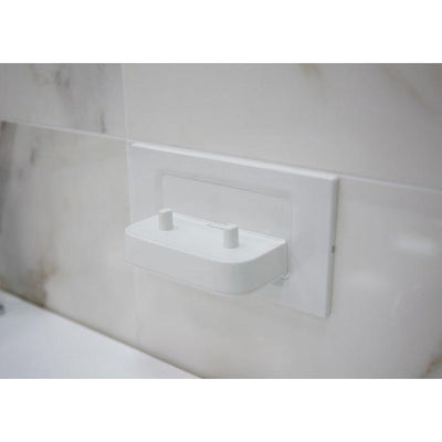 Hollywood In-Wall Electric Double Toothbrush Holder - White