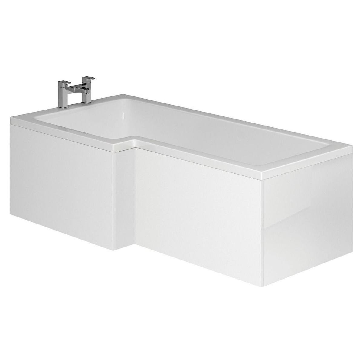 Harmony White Acrylic L-Shape Front Bath Panel - 1700mm